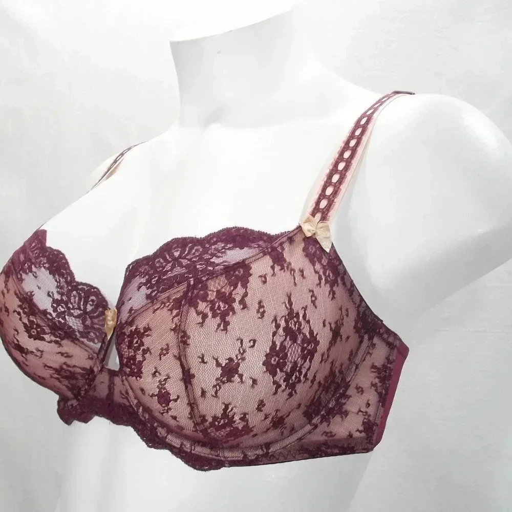 32G Paramour Captivate Unpadded 3 Part Cup UW Bra Grape Wine NWT - Picture 12 of 16